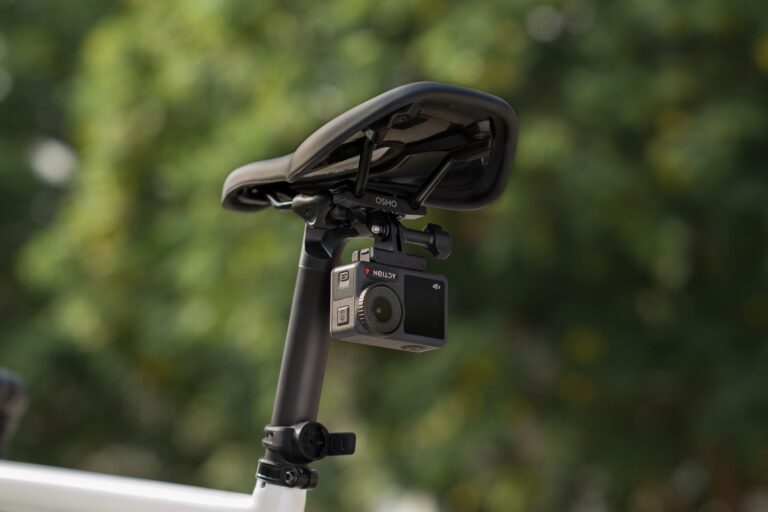 DJI Osmo Action 4 on the Bicycle Saddle